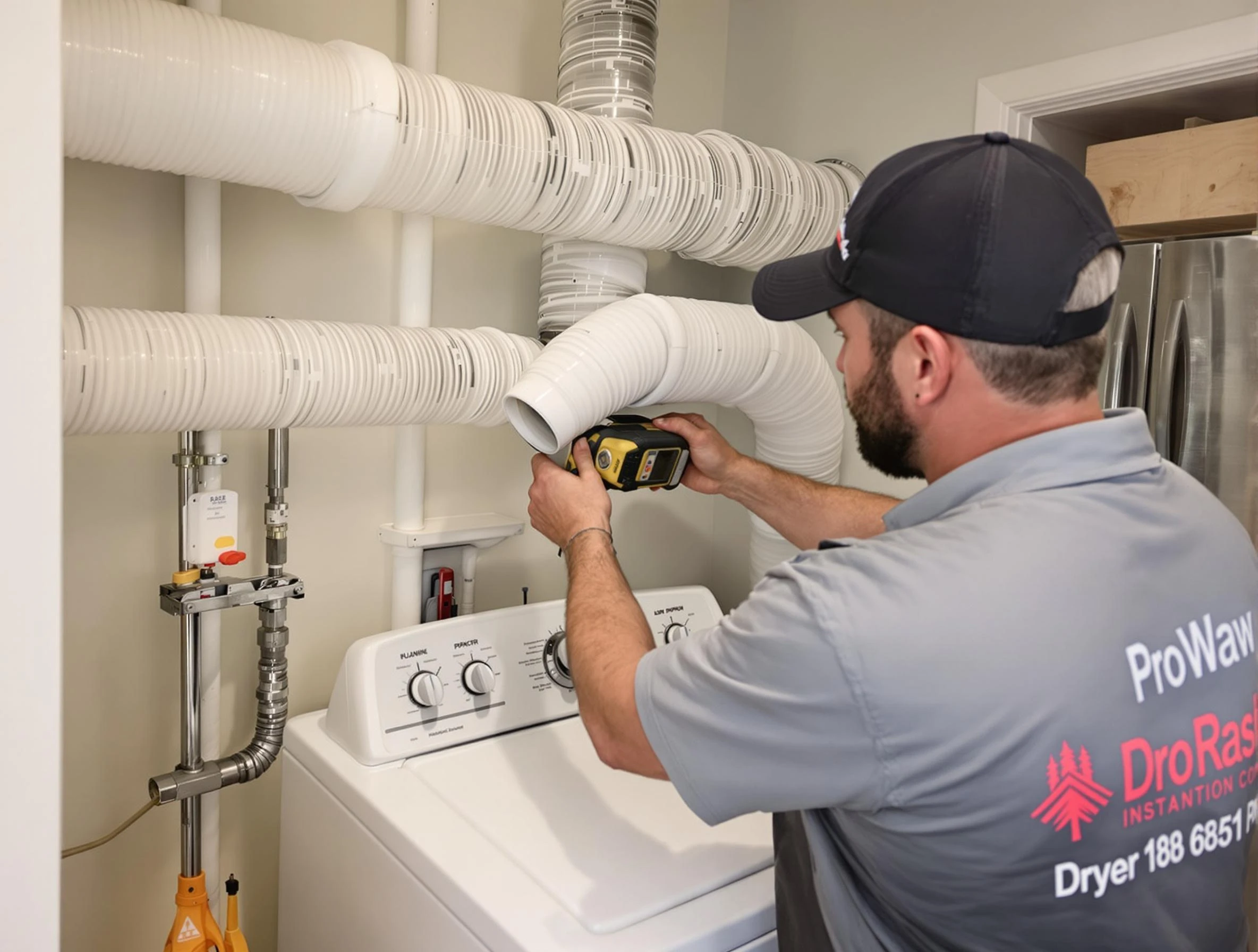 Professional dryer vent hose installation by Snellville Dryer Vent Cleaning in Snellville