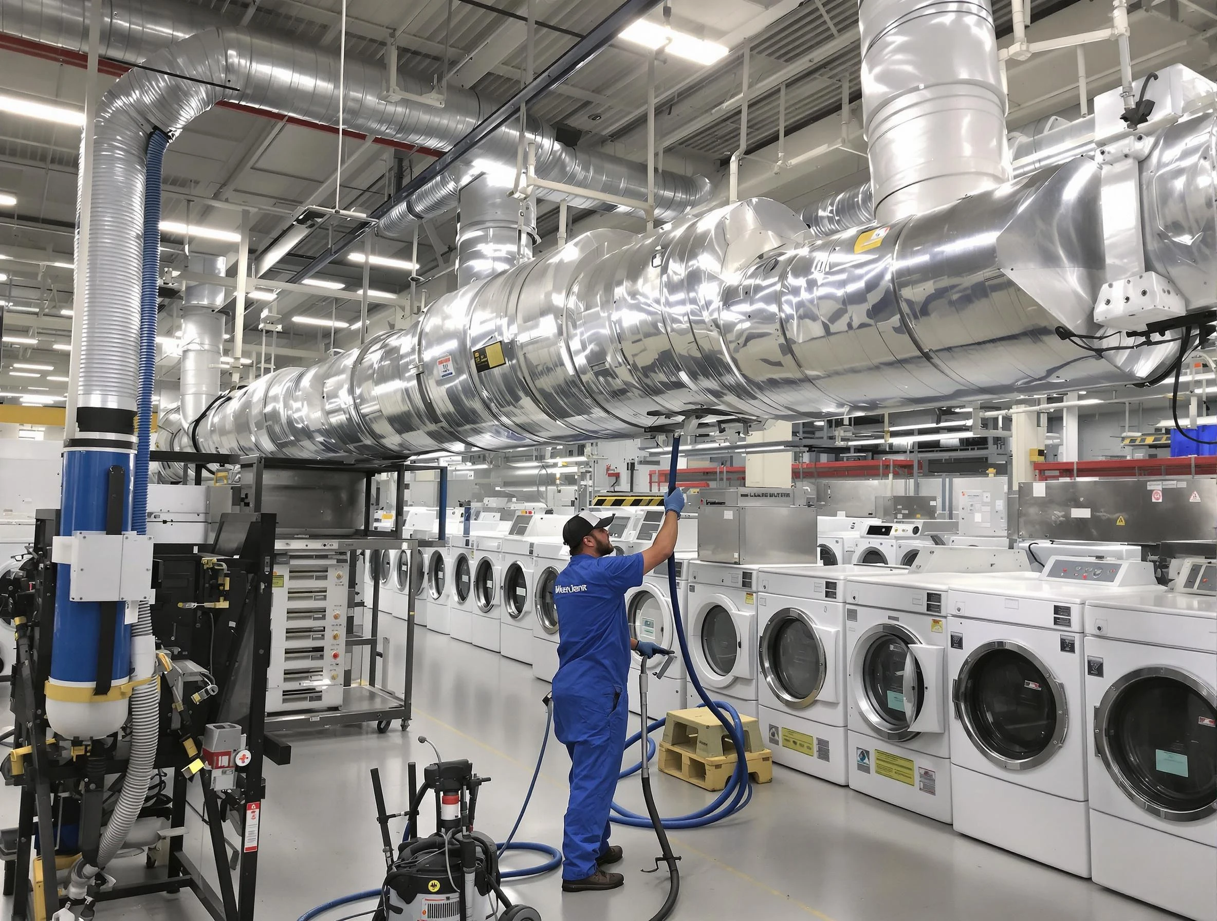 Snellville Dryer Vent Cleaning team performing heavy-duty industrial dryer vent cleaning in Snellville